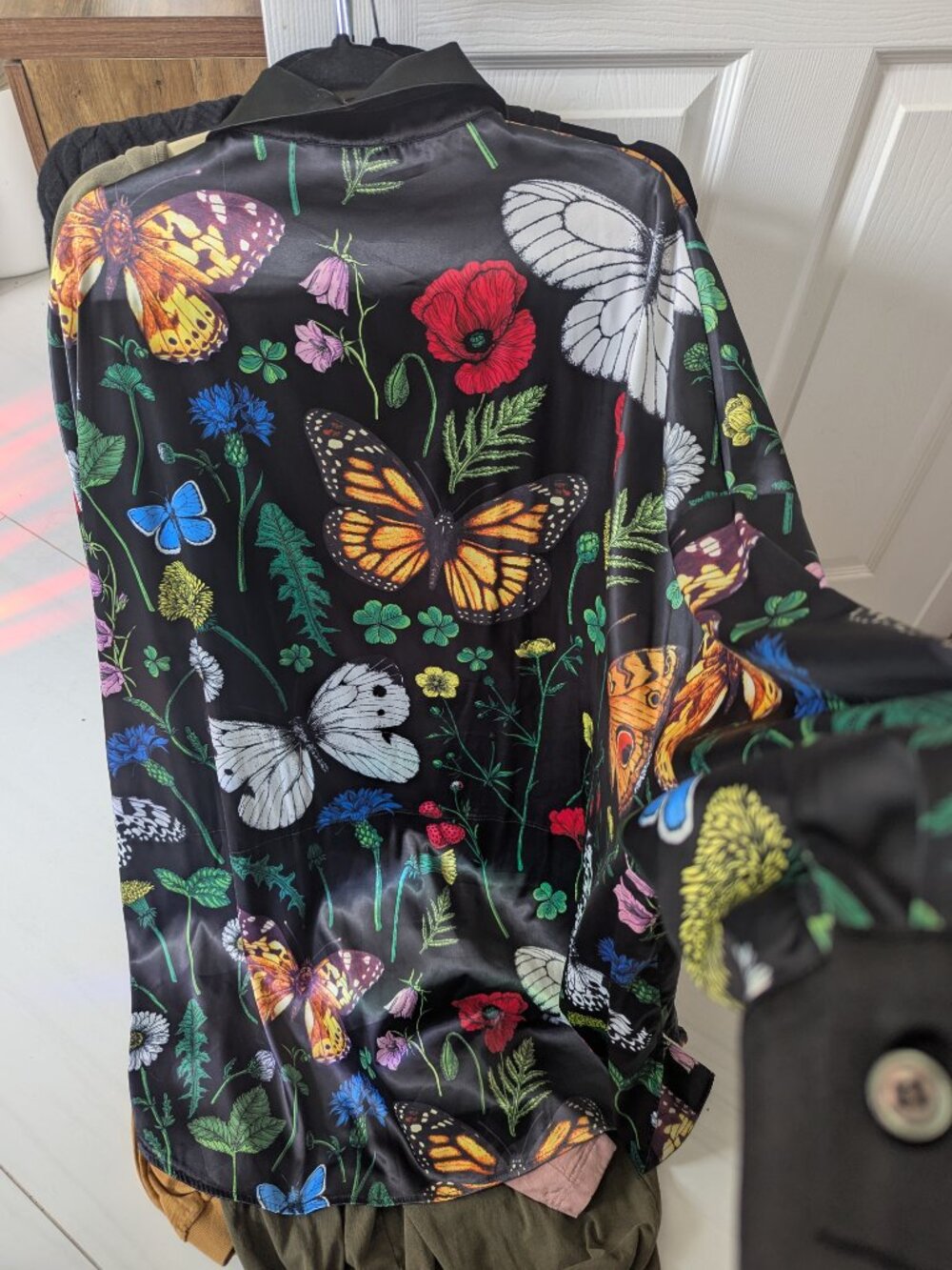 Dressed in Lala Folklore Florals satin playsuit top only Small - Picture 6 of 6